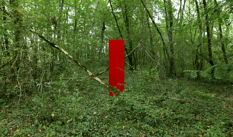 Irene Grau "Color Field Red" (photograph and painting)