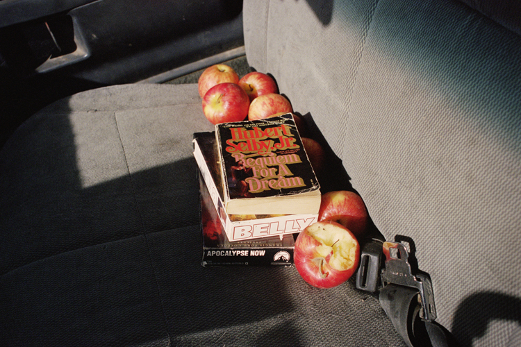 Seven uneaten apples.