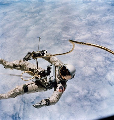 Ed White photographed by James McDivitt, image credit: NASA