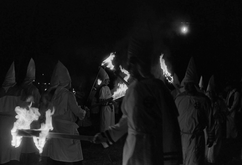 Sonja Rieger "KKK Rally, October 20, 1979, 7pm, Gardendale, Alabama", one of only two existing vintage silver gelatin prints